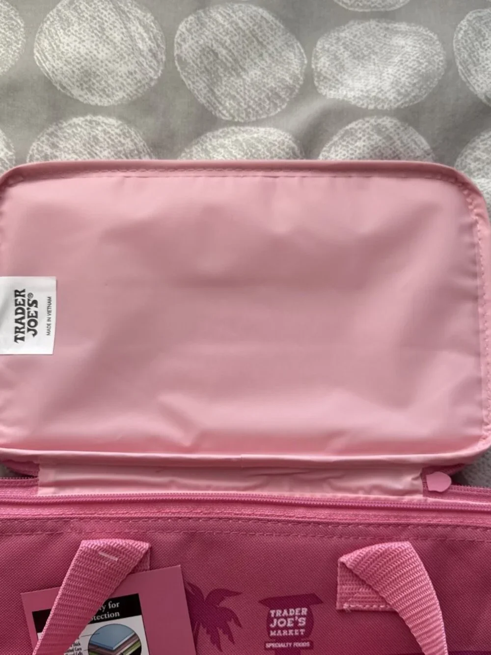NEW Trader Joe's Mini Insulated Pink Bag